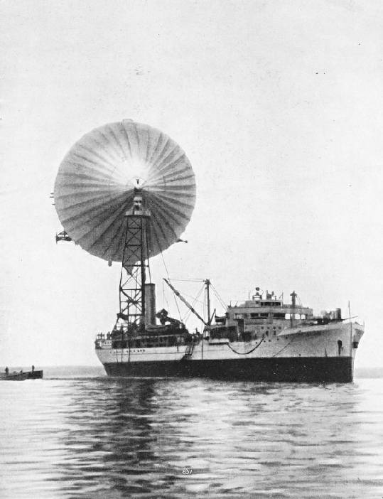 THE AMERICAN AIRSHIP AKRON and the naval tanker Patoka