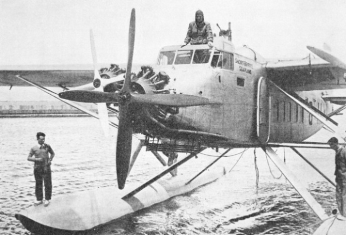 MOORING SIR ALAN COBHAM'S VALETTTA at Marseilles (Marignane Airport)