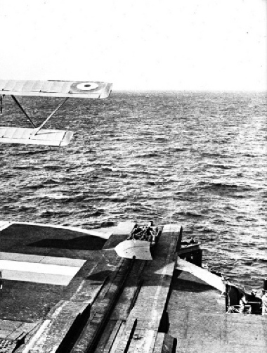 A TAKE-OFF FROM THE DECK OF HMS COURAGEOUS