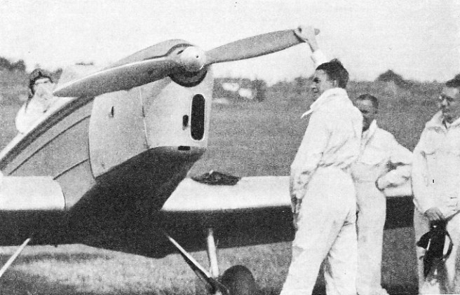 “CONTACT!” calls out the engineer when he is ready to start the engine of an aeroplane