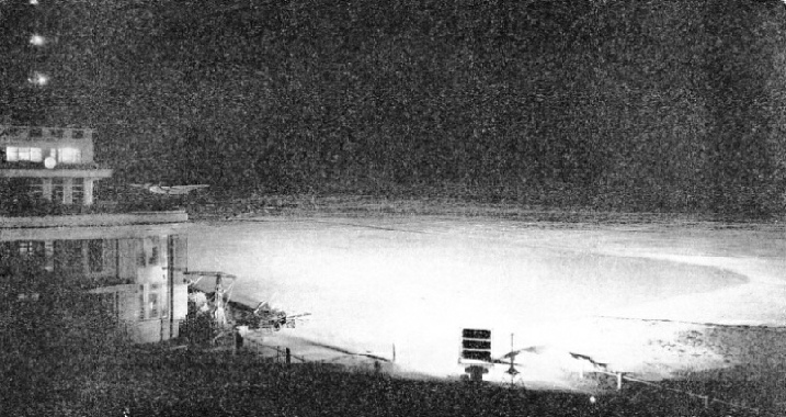 THE FLOODLIT LANDING FIELD at Croydon Airport