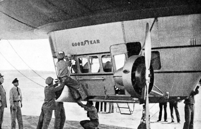 THE CAR OF THE AMERICAN AIRSHIP ENTERPRISE is divided into two sections